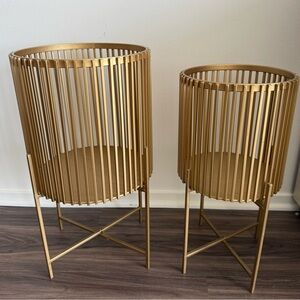 Gold Metal Plant Stands